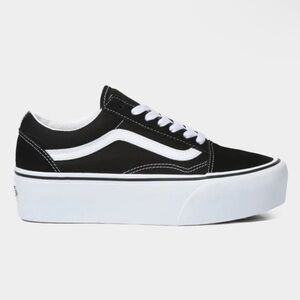 Women’s Black and White Platform Old Skool Vans